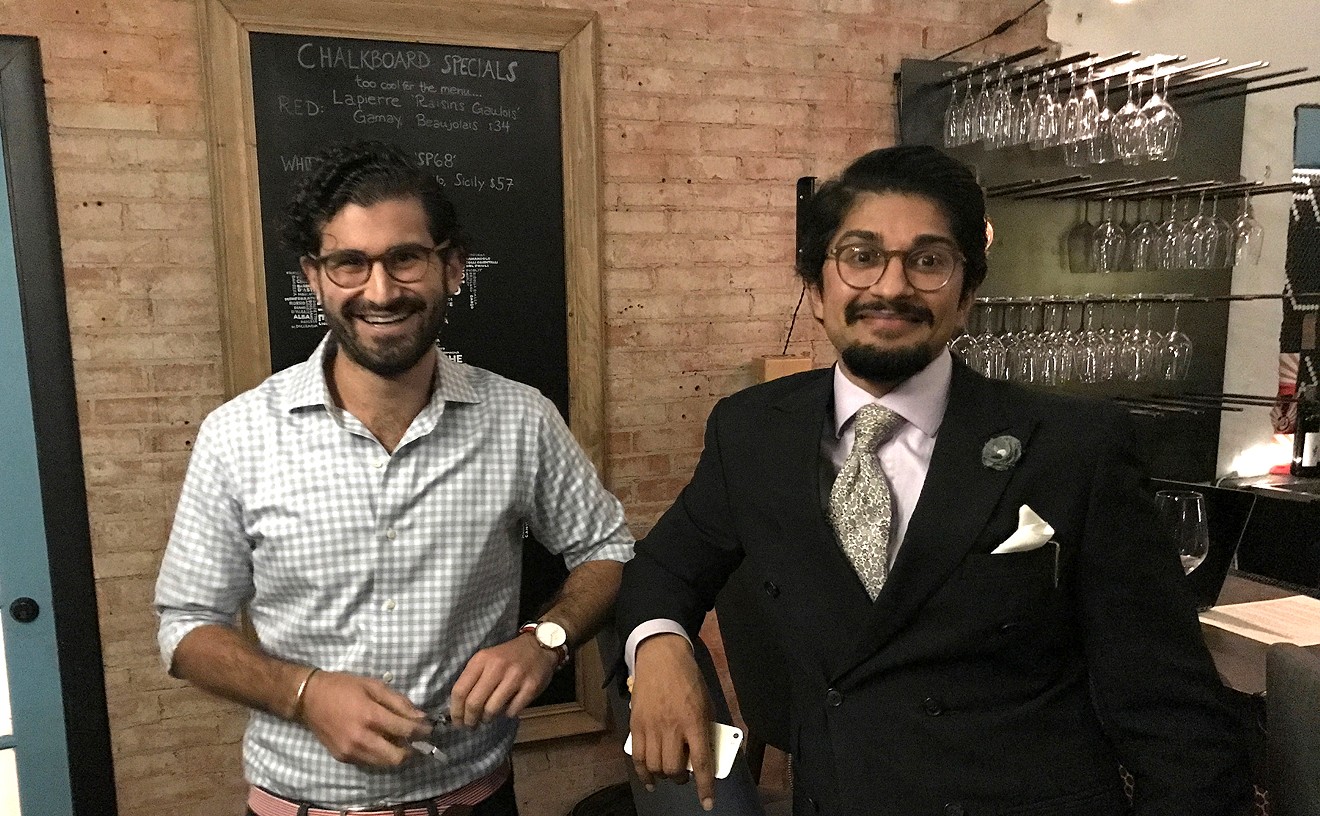 Camerata wine director Chris Poldoian (left) and Houston-based wine collector Raj Natarajan have teamed up to organize Wine Above Water, a fund-raising event to benefit Houston wine industry workers displaced by flooding during Hurricane Harvey.