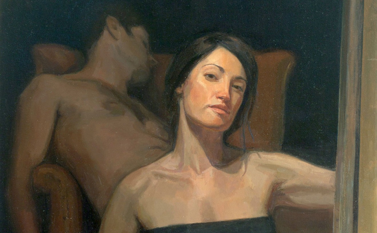Self Portrait with a Man (detail) by Rachel Constantine, on view in "Women Painting Women: In Earnest," a traveling museum exhibition.