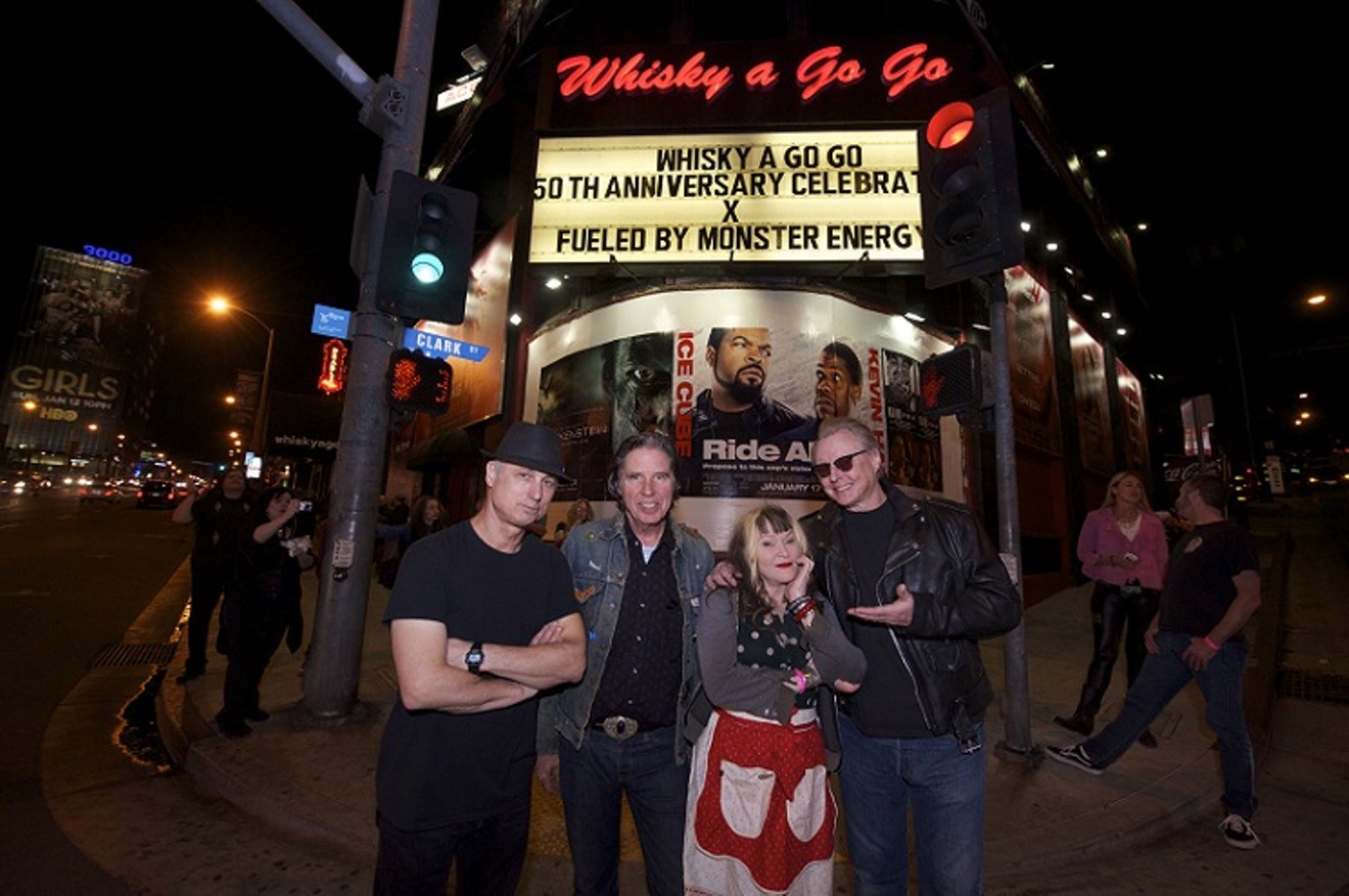X in front of one of their favorite L.A. haunts, the Whisky A Go-Go