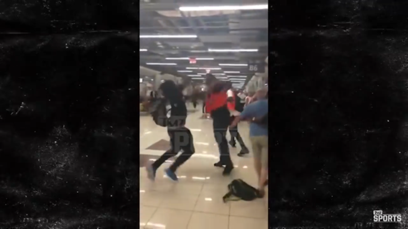 Pacman Jones is not afraid to get into a fight in an airport.